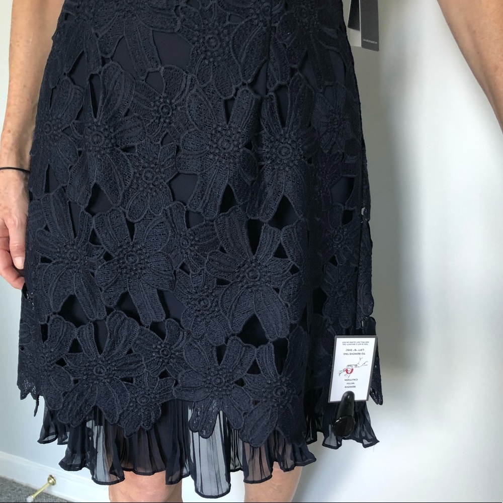 NWT Adrianna Papell Black Lace Sheath Dress - Picture 3 of 6